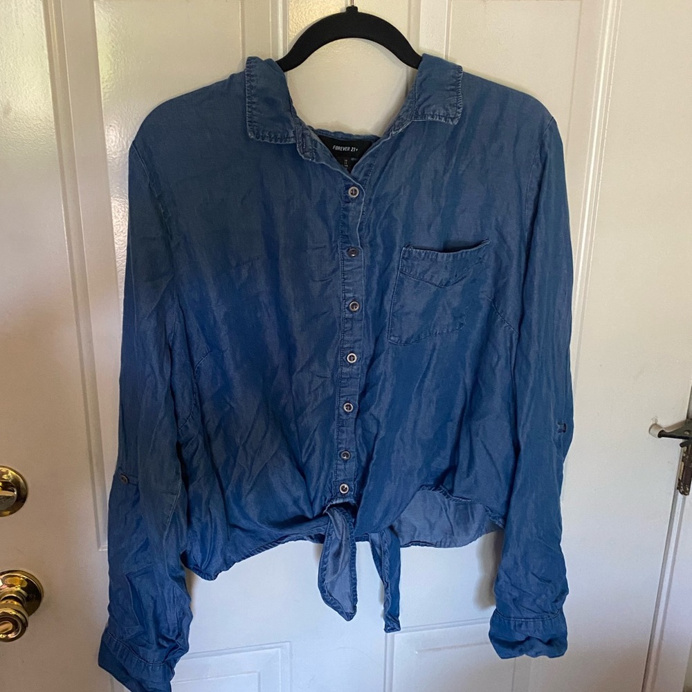 Denim long sleeve size 1X